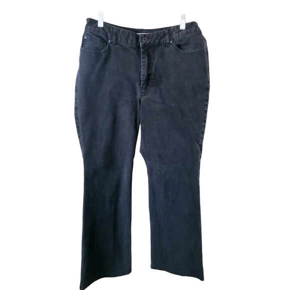 Chico's Denim - Chico's Platinum Black Denim Stretch High Rise Jeans Sz 2 or L Short